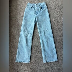 Abercrombie & Fitch Light Blue Wide-Leg Jeans
